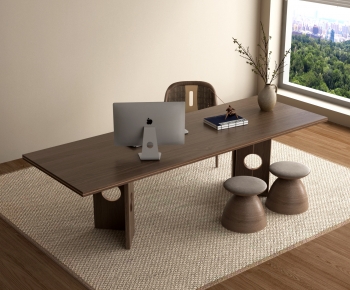 New Chinese Style Office Desk And Chair-ID:380436904
