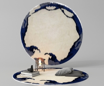 Modern Circular Carpet-ID:599119777