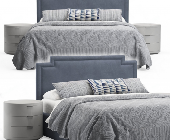 Modern Double Bed-ID:616352088