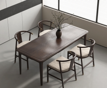 New Chinese Style Dining Table And Chairs-ID:582750086