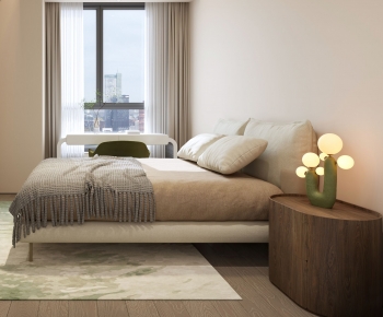 Modern Double Bed-ID:953840022