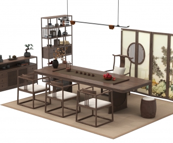 New Chinese Style Tea Tables And Chairs-ID:574596887