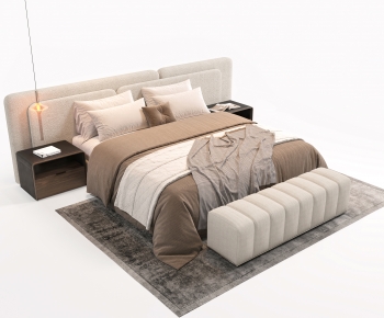 Modern Double Bed-ID:310985093
