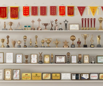 Modern Flag/badge/trophy/certificate-ID:688375004