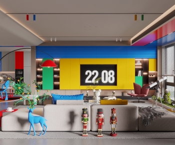 Modern A Living Room-ID:646955979