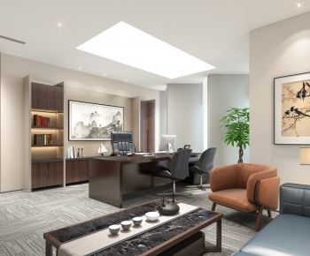 New Chinese Style Manager's Office-ID:796601069