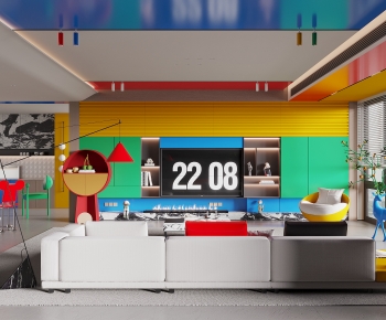 Modern A Living Room-ID:785410886