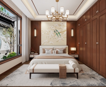New Chinese Style Bedroom-ID:635425091