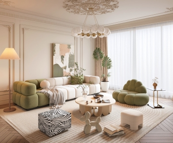 French Style A Living Room-ID:804739012