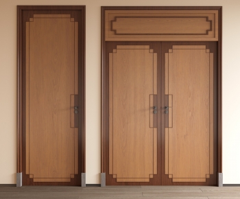 New Chinese Style Double Door-ID:695027117