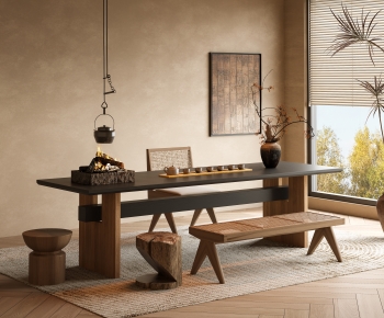 Wabi-sabi Style Tea Tables And Chairs-ID:832843076