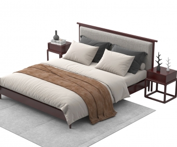 New Chinese Style Double Bed-ID:554811956