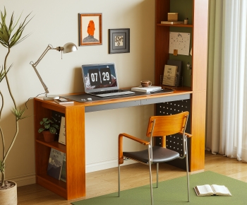 Modern Computer Desk And Chair-ID:138921021