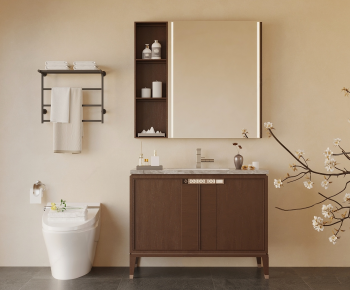 New Chinese Style Bathroom Cabinet-ID:553339005