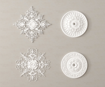 French Style Plaster Carved Top Plate-ID:404340985