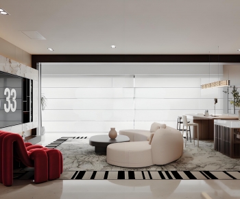Modern A Living Room-ID:801482921