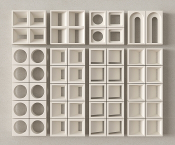 Modern Cement Brick Screen Partition-ID:757998944