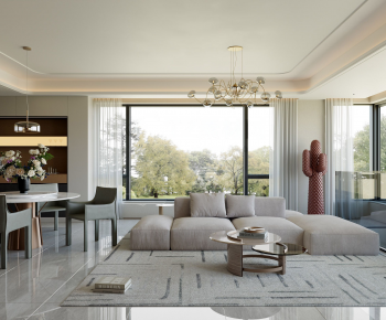 Modern A Living Room-ID:990576981