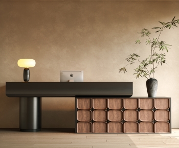 Wabi-sabi Style Reception Desk-ID:147152903