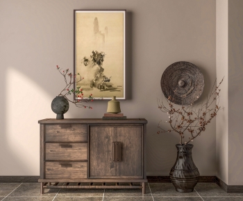 New Chinese Style Entrance Cabinet-ID:265988117