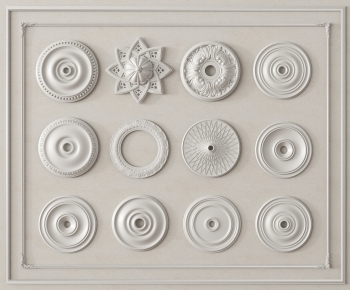 French Style Plaster Carved Top Plate-ID:777275098