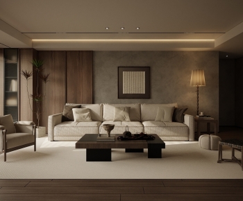 Wabi-sabi Style A Living Room-ID:709285978