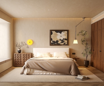 Wabi-sabi Style Bedroom-ID:324890636