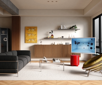 Modern A Living Room-ID:679213057