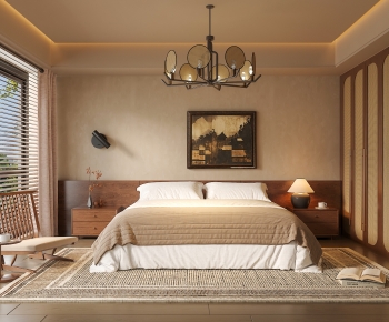 Wabi-sabi Style Bedroom-ID:312457082