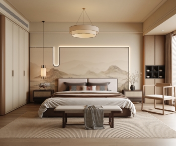 New Chinese Style Bedroom-ID:925187114