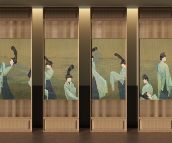Chinese Style Wooden Screen Partition-ID:709199916