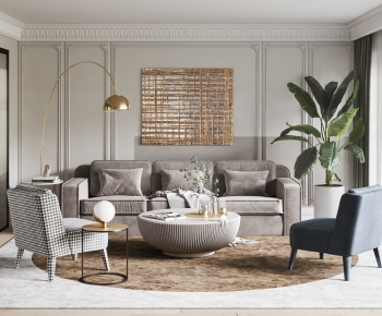 Simple European Style Sofa Combination-ID:126960335