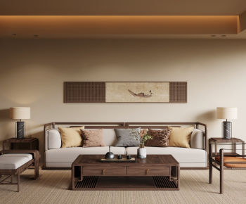 New Chinese Style A Living Room-ID:540749079