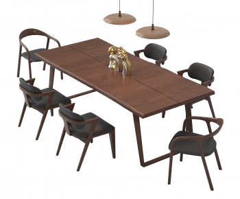 French Style Dining Table And Chairs-ID:525491003