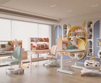 Modern Computer Desk And Chair-ID:404762039