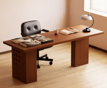 Modern Computer Desk And Chair-ID:259548906