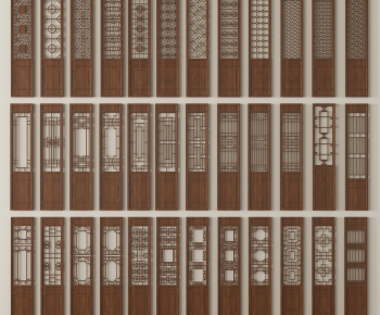 New Chinese Style Wooden Screen Partition-ID:725742104