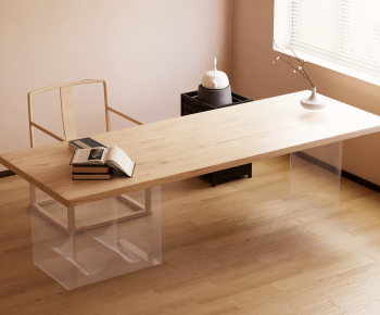 New Chinese Style Computer Desk And Chair-ID:574501045