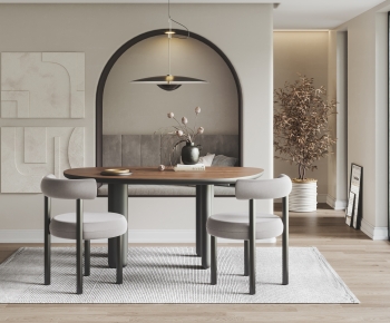 Modern Dining Table And Chairs-ID:408659043