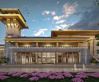 中式古建筑3D模型