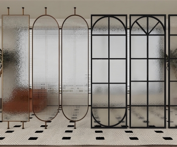 French Style Glass Screen Partition-ID:333265072