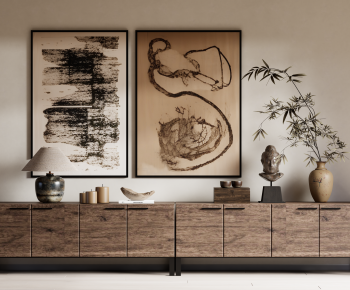 Wabi-sabi Style Decorative Cabinet-ID:995179897