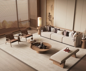 New Chinese Style Sofa Combination-ID:169239047