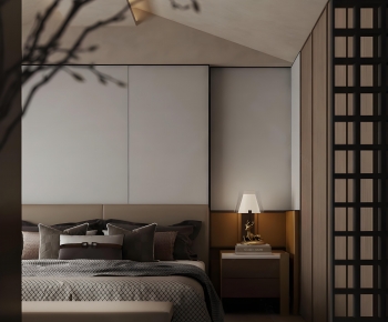 New Chinese Style Bedroom-ID:521900895