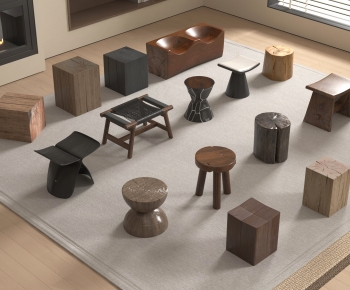 Wabi-sabi Style Stool-ID:504090821