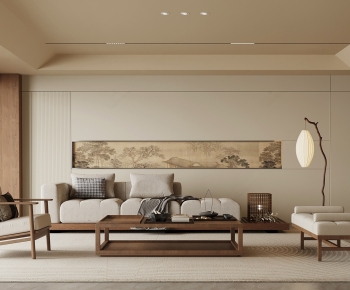 New Chinese Style A Living Room-ID:579448948