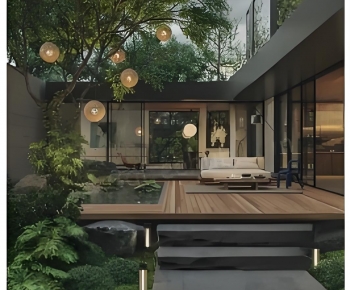 Modern Courtyard/landscape-ID:728880887