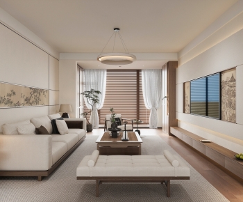 New Chinese Style A Living Room-ID:185478939