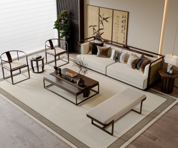 New Chinese Style Sofa Combination-ID:113274102