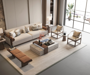 New Chinese Style Sofa Combination-ID:139579063